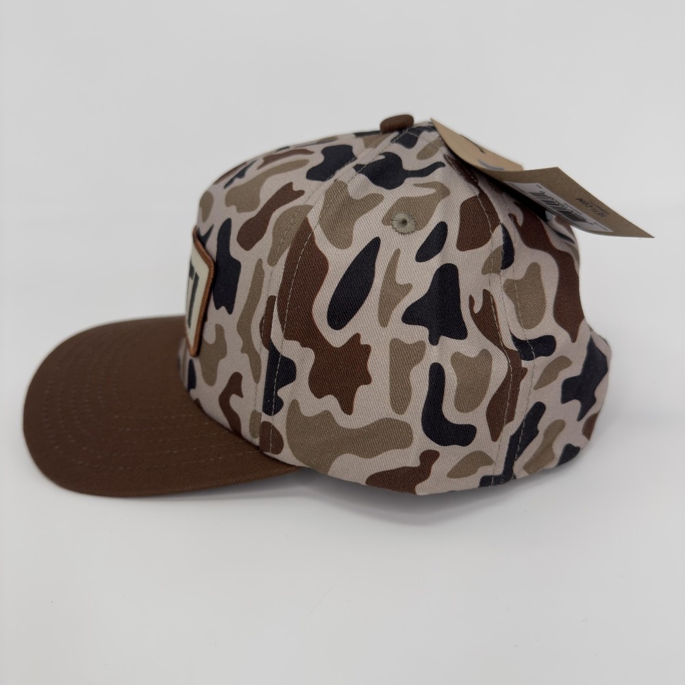 Yeti Hat Cap Snap Back Brown Camo Patch Logo Outdoor Hunting Casual Mens New